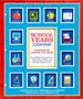 Text: SCHOOL YEARS SCRAPBOOK. KINDERGARTEN THROUGH 12TH GRADE. Illustrationen für Grades K-12, mit rotem Apfel, Pinsel., Buch