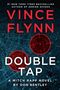 Text: "Vince Flynn. Double Tap. A Mitch Rapp Novel by Don Bentley." Hintergrund: Stadtkarte mit roten Zielscheiben.