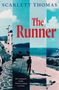 "The Runner" in roter Schrift, Rezensionen von The New York Times und The Guardian, Mann läuft in Küstenlandschaft.