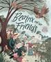 „Beatrix and her Friends“ von Anne Zambelet. Illustration: Frau liest Tieren unter einem Baum Geschichten vor., Buch