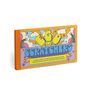 Bunte Illustration mit Text: "Ego Scratchers" und "12 feel-good tickets...instant mood boost" auf Wolken und Regenbogen.