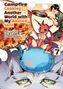Texte: „Campfire Cooking in Another World with My Absurd Skill“. Ein kleiner roter Drache sitzt auf einem blauen Tier., Buch
