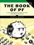 „THE BOOK OF PF“, „A NO-NONSENSE GUIDE TO THE OPENBSD FIREWALL“, Illustration: Kugelfisch mit Stoppschild, kleine Insekten.