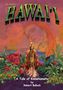 Text oben: "Mr. Robert's HAWAI'I". Unten: "A Tale of Kamehameha by Robert Bullock". Illustration eines Kriegers vor tropischer Kulisse.