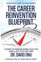 Text: "THE CAREER REINVENTION BLUEPRINT™" von Dr. David Onu. Illustration: Ein Kompass.