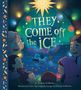 „They Come Off the Ice“. Gruppen von Kindern in Winterkleidung, bunte Lichterketten, ein leuchtender Stern oben., Buch