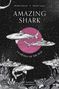 „AMAZING SHARK: Guardian of the Seas“ mit Illustration von Haien im Meer vor einem pinken Kreis und einem Sternenhimmel., Buch