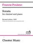 Francis Poulenc: Sonata for Clarinet and Piano Book/Online Audio, Noten, Noten