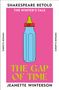 "The Gap of Time" von Jeanette Winterson. Illustration: blaue Babyflasche auf pinkem Hintergrund., Buch