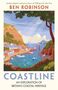 Text: "Ben Robinson", "Coastline", "COVER TO BE REVEALED". Zweifarbiger Hintergrund: oben rot, unten beige.