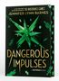 Text: Dangerous Impulses, Jennifer Lynn Barnes. Grünes, sternförmiges Puzzle-Design mit schwarzen Teilen auf dunklem Hintergrund.