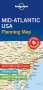 Lonely Planet: Lonely Planet Mid-Atlantic USA Planning Map 1, Karten