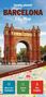 Text: "Barcelona City Map. Must-See Highlights. Travel Tips. City Insights. Easy-Fold & Waterproof." Bild: Arc de Triomf.