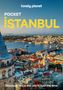 Text: "lonely planet POCKET ISTANBUL. Discover twice the city in half the time." Ansicht von Istanbul mit Galataturm und Bosporus., Buch