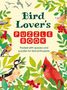 "Bird Lover's Puzzle Book. Packed with quizzes and puzzles for bird enthusiasts." Illustrationen von Vögeln und Blättern.