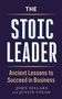 "The Stoic Leader. Ancient Lessons to Succeed in Business. John Sellars and Justin Stead." Weiße Schrift auf dunkelblauem Hintergrund., Buch