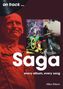 „Saga every album, every song“ von Mike Wilson. Rotes Porträt eines Mannes, vier Albumcover im Hintergrund., Buch