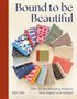„Bound to be Beautiful“, Bari Zaki. Zehn farbenfrohe, dekorierte Bücher im Halbkreis., Buch