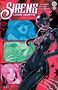 "Sirens: Love Hurts." Comic-Stil mit Catwoman in schwarzem Anzug, Katze auf der Schulter; daneben Porträts von Frauen., Buch