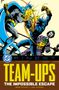 "DC FINEST TEAM-UPS THE IMPOSSIBLE ESCAPE BOB HANEY | JIM APARO." Eine Illustration mit einem Kampf zwischen zwei maskierten Figuren., Buch