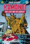 "Jack Kirby Kamandi: The Last Boy on Earth! Omnibus." Die Freiheitsstatue ragt aus dem Wasser, ein Junge rudert in einem Boot., Buch