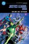 "Justice League: Origin" oben. Darunter Helden wie Superman und Wonder Woman in dynamischer Pose., Buch