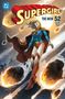 "Supergirl: The New 52, Book One". Illustration zeigt Supergirl in blau-rotem Kostüm, fliegend im Weltraum mit Meteoriten., Buch