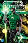 „THE GREEN LANTERN“ in großen Buchstaben. Ein muskulöser Superheld in grünem Kostüm hält eine leuchtende Laterne., Buch
