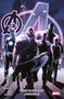 "Avengers: Time Runs Out Omnibus." Helden in futuristischer Kleidung vor großem Avengers-Logo. Unten diverse Künstlernamen., Buch