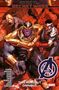 "The Road to Secret Wars", "Time Runs Out Omnibus", "Avengers". Illustration von Figuren in Kampfpose, darunter ein großes, kräftiges Wesen., Buch