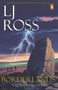 LJ Ross, Borderlands, A DCI Ryan Mystery. Illustration eines Blitzes über einer Felslandschaft mit drei Figuren im Hintergrund., Buch