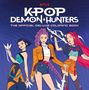 „KPOP DEMON HUNTERS: THE OFFICIAL DELUXE COLORING BOOK“ in weiß auf einem lila-blauen Hintergrund, gelber Balken mit „COVER NOT FINAL“., Buch