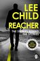 "LEE CHILD, REACHER, THE STORIES BEHIND THE STORIES." Silhouette eines Mannes auf einem Stuhl mit einem Schatten., Buch