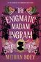 Titel: "The Enigmatic Madam Ingram". Autor: MeiHan Boey. Silhouette einer Frau umgeben von floralen Mustern auf lila Hintergrund., Buch