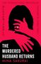 "The Murdered Husband Returns" von Mina Sakurai. Ein schwarzer Umriss mit roten Händen, pinker Hintergrund., Buch