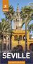 Logo mit Schriftzug "ROUGH GUIDES". Text "POCKET SEVILLE". Bild zeigt Palmen und einen historischen Turm., Buch