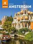 Mini Amsterdam, Free eBook. Ein elegantes Gebäude an einem Kanal unter blauem Himmel, mit einem Boot im Vordergrund., Buch
