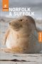 "Norfolk & Suffolk", "Rough Guides", "Free eBook". Eine Robbe sitzt auf einem sandigen Strand., Buch