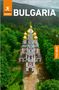 "Rough Guides BULGARIA" oben, "Free eBook" rechts. Eine orthodoxe Kirche mit goldenen Kuppeln inmitten von grünen Bäumen., Buch
