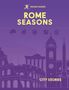 Logo mit Schrift "Rough Guides". Titel: "Rome Seasons" und "City Stories". Illustration von römischen Gebäuden in Lila.