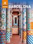Text: "MINI BARCELONA", "Free eBook", "ROUGH GUIDES". Bunte, kunstvoll verzierte Mosaiksäulen in einem historischen Gebäude., Buch