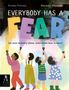 "Everybody Has a Fear. Let your bravery shine, even when fear is near!" Vier Kinder mit Taschenlampen leuchten auf "FEAR"., Buch