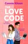 "Connie Kitson. THE LOVE CODE. She can hack anything. But can she hack him?" Illustration: Frau und Mann mit Laptops., Buch