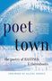 "poet town", "the poetry of HASTINGS & thereabouts". Zitat von Joelle Taylor. Vordergrund: weiß-blau gemaltes Muster., Buch