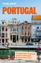 "Portugal’s best beaches, Historic Lisbon guide, Douro’s wine scene." Historische Gebäude an einem Fluss, blauer Himmel., Buch