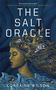 Text oben: "THE SALT ORACLE". Unten: "LORRAINE WILSON". Illustration: Frau mit fischartigem Haar über Wellen.
