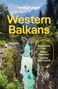Text: "Western Balkans. Food & drink tips. History explained. Outdoor activity guide." Zwei Kajakfahrer auf türkisfarbenem Fluss., Buch