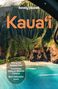 Text: "Hiking the Kalalau Trail, Panoramic views at Waimea Canyon, Best helicopter tours." Steile, grüne Klippen über türkisfarbenem Meer., Buch
