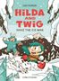 Covertext: "Hilda and Twig: Wake the Ice Man." Ein Mädchen mit blauer Mütze und rotem Schal spielt im Schnee mit einem weißen Fuchs., Buch