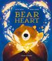 "Bear Heart", "Louise Greig", "Hoang Giang", "Flying Eye Books". Illustration eines friedlichen Bären mit schwimmenden Fischen.